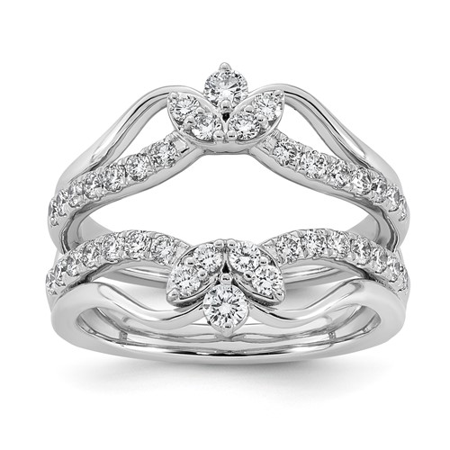 14K White Gold 0.75ct Lab Grown Dia VS+ F+ Complete Ring Guard