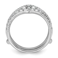 14K White Gold 0.75ct Lab Grown Dia VS+ F+ Complete Ring Guard view 2