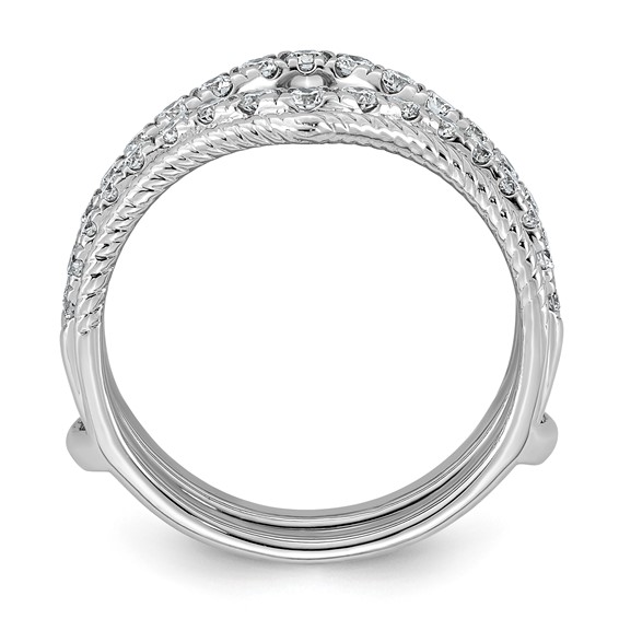 14kw 3/4ct Lab Grown Dia  VS+ F+ Complete Ring Guard