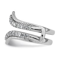 14K White Gold 0.75ct Lab Grown Dia VS+ F+ Complete Ring Guard view 3
