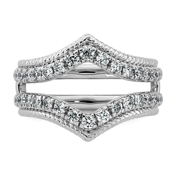 14kw 3/4ct Lab Grown Dia  VS+ F+ Complete Ring Guard