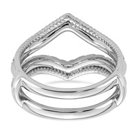 14K White Gold 0.75ct Lab Grown Dia VS+ F+ Complete Ring Guard view 5