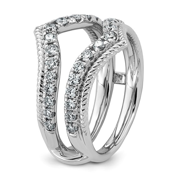 14kw 3/4ct Lab Grown Dia  VS+ F+ Complete Ring Guard