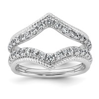 14K White Gold 0.75ct Lab Grown Dia VS+ F+ Complete Ring Guard view 1