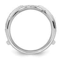 14K White Gold 1ct Lab Grown Dia VS+ F+ Complete Ring Guard view 2