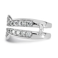 14K White Gold 1ct Lab Grown Dia VS+ F+ Complete Ring Guard view 3