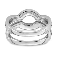 14K White Gold 1ct Lab Grown Dia VS+ F+ Complete Ring Guard view 5