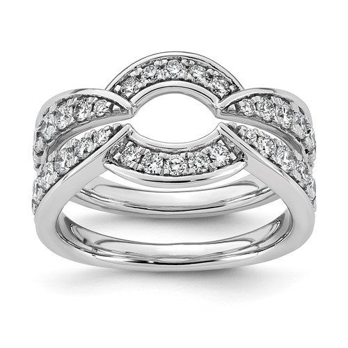 14K White Gold 1ct Lab Grown Dia VS+ F+ Complete Ring Guard