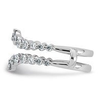 14K White Gold 1ct Lab Grown Dia VS+ F+ Complete Ring Guard view 3