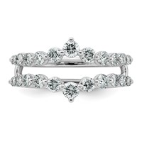 14K White Gold 1ct Lab Grown Dia VS+ F+ Complete Ring Guard view 4