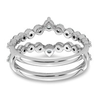 14K White Gold 1ct Lab Grown Dia VS+ F+ Complete Ring Guard view 5
