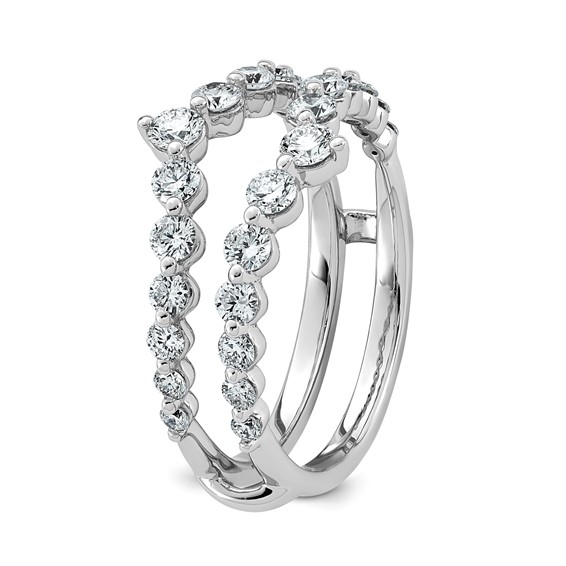 14kw 1ct Lab Grown Dia  VS+ F+ Complete Ring Guard