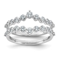 14K White Gold 1ct Lab Grown Dia VS+ F+ Complete Ring Guard view 1