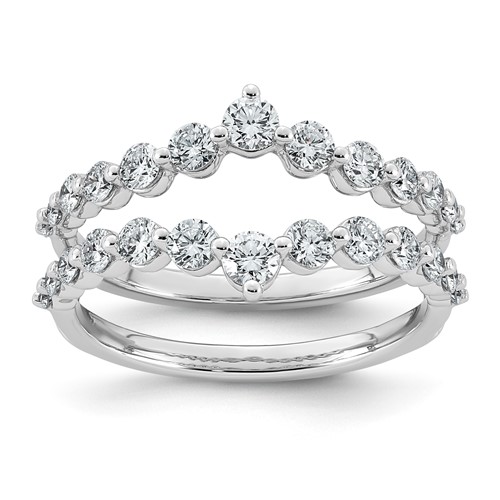 14K White Gold 1ct Lab Grown Dia VS+ F+ Complete Ring Guard