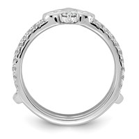 14K White Gold 1ct Lab Grown Dia VS+ F+ Complete Ring Guard view 2