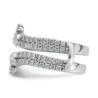 14K White Gold 1ct Lab Grown Dia VS+ F+ Complete Ring Guard view 3