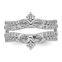 14K White Gold 1ct Lab Grown Dia VS+ F+ Complete Ring Guard view 4