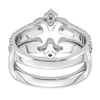 14K White Gold 1ct Lab Grown Dia VS+ F+ Complete Ring Guard view 5