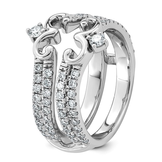 14kw 1ct Lab Grown Dia  VS+ F+ Complete Ring Guard