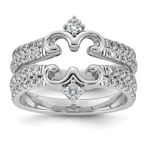 14K White Gold 1ct Lab Grown Dia VS+ F+ Complete Ring Guard