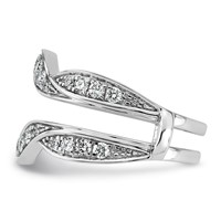 14K White Gold 0.75ct Lab Grown Dia VS+ F+ Complete Ring Guard view 3