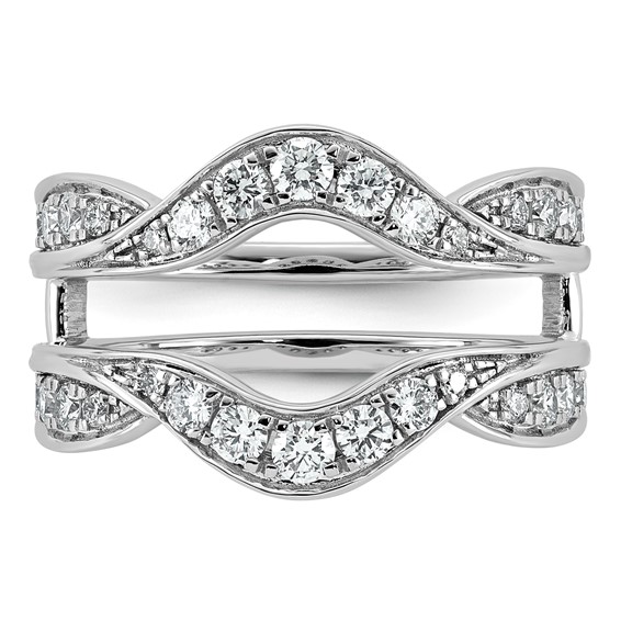 14kw 3/4ct Lab Grown Dia  VS+ F+ Complete Ring Guard