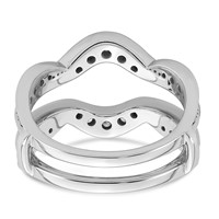 14K White Gold 0.75ct Lab Grown Dia VS+ F+ Complete Ring Guard view 5