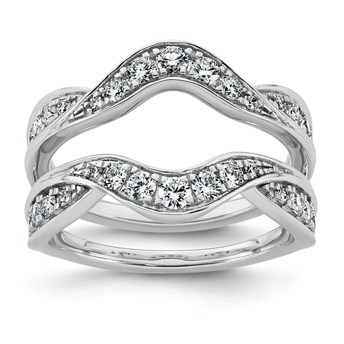 14K White Gold 0.75ct Lab Grown Dia VS+ F+ Complete Ring Guard
