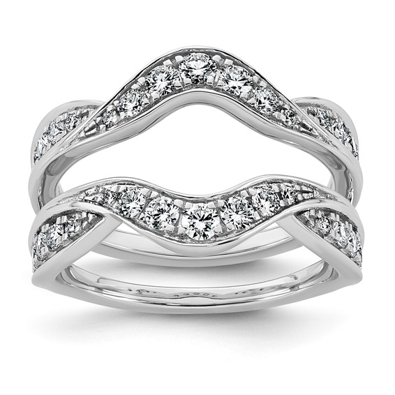 14kw 3/4ct Lab Grown Dia  VS+ F+ Complete Ring Guard