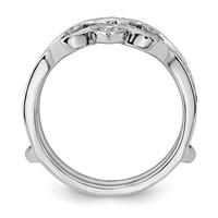 14K White Gold 0.75ct Lab Grown Dia VS+ F+ Complete Ring Guard view 2