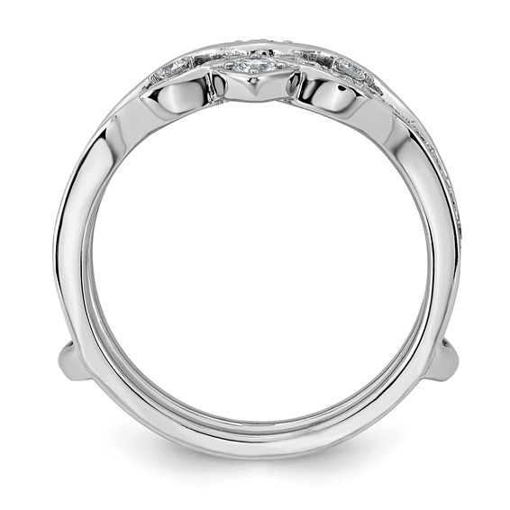 14kw 3/4ct Lab Grown Dia  VS+ F+ Complete Ring Guard