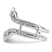 14K White Gold 0.75ct Lab Grown Dia VS+ F+ Complete Ring Guard view 3