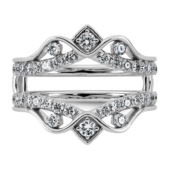 14kw 3/4ct Lab Grown Dia  VS+ F+ Complete Ring Guard