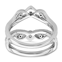 14K White Gold 0.75ct Lab Grown Dia VS+ F+ Complete Ring Guard view 5