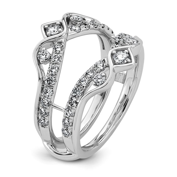 14kw 3/4ct Lab Grown Dia  VS+ F+ Complete Ring Guard