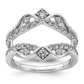 14kw 3/4ct Lab Grown Dia  VS+ F+ Complete Ring Guard