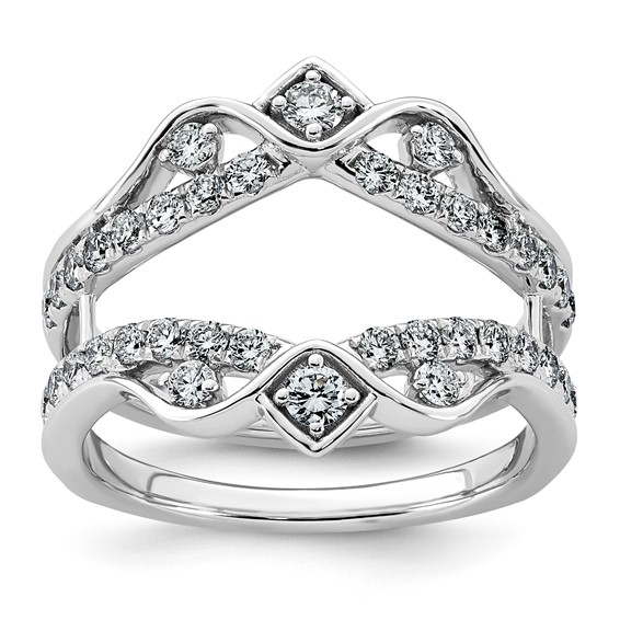 14kw 3/4ct Lab Grown Dia  VS+ F+ Complete Ring Guard