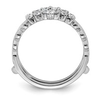 14K White Gold 0.50ct Lab Grown Dia VS+ F+ Complete Ring Guard view 2