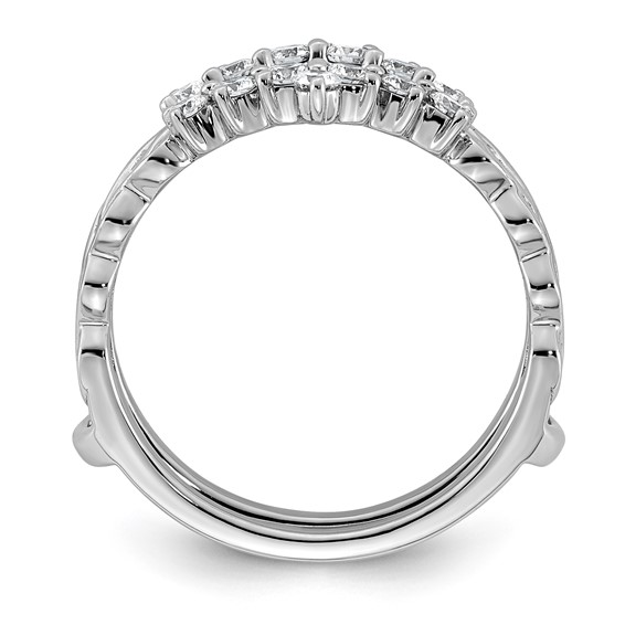 14kw 1/2ct Lab Grown Dia  VS+ F+ Complete Ring Guard