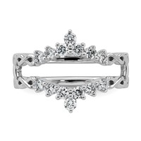 14K White Gold 0.50ct Lab Grown Dia VS+ F+ Complete Ring Guard view 4