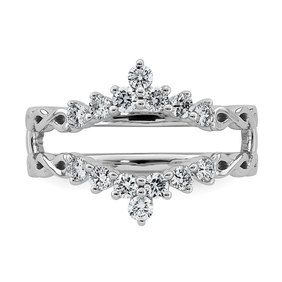 14kw 1/2ct Lab Grown Dia  VS+ F+ Complete Ring Guard