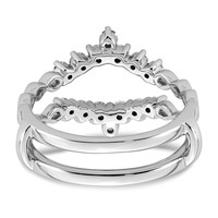 14K White Gold 0.50ct Lab Grown Dia VS+ F+ Complete Ring Guard view 5