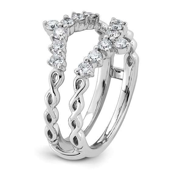 14kw 1/2ct Lab Grown Dia  VS+ F+ Complete Ring Guard