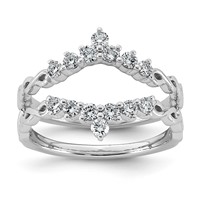 14K White Gold 0.50ct Lab Grown Dia VS+ F+ Complete Ring Guard view 1