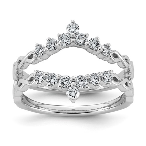 14K White Gold 0.50ct Lab Grown Dia VS+ F+ Complete Ring Guard