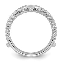 14K White Gold 0.50ct Lab Grown Dia VS+ F+ Complete Ring Guard view 2
