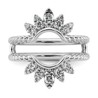 14K White Gold 0.50ct Lab Grown Dia VS+ F+ Complete Ring Guard view 4