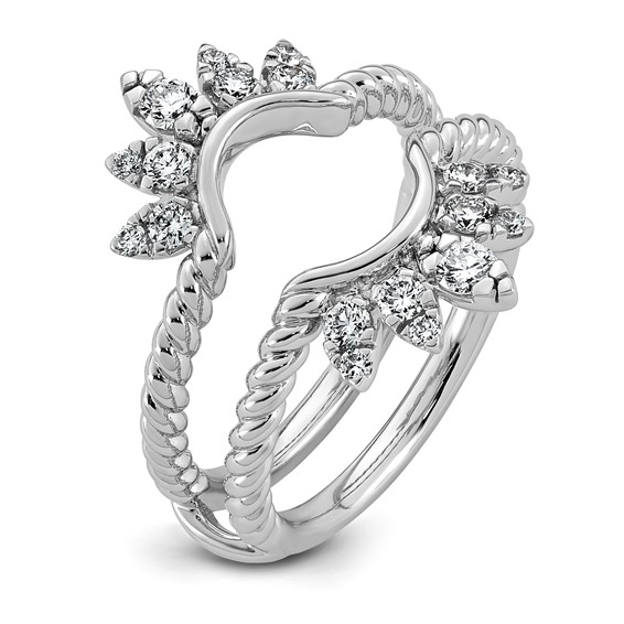 14kw 1/2ct Lab Grown Dia  VS+ F+ Complete Ring Guard