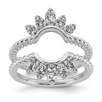 14K White Gold 0.50ct Lab Grown Dia VS+ F+ Complete Ring Guard view 1
