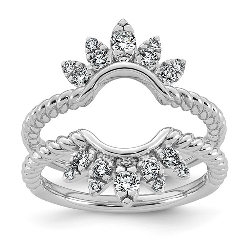 14K White Gold 0.50ct Lab Grown Dia VS+ F+ Complete Ring Guard